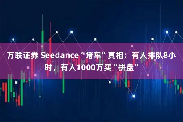 万联证券 Seedance“堵车”真相:有人排队8小时,有人1000万买“拼盘”