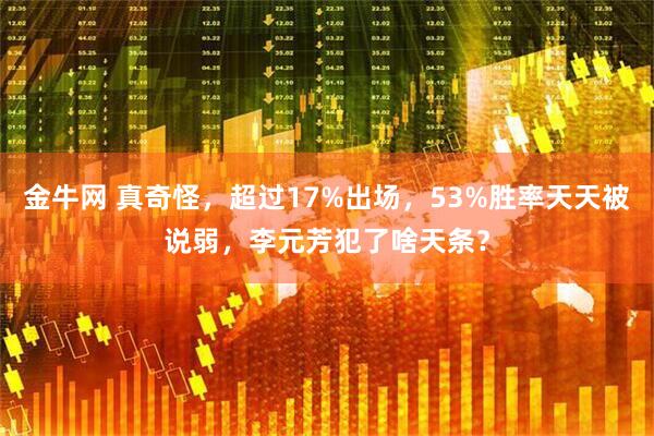 金牛网 真奇怪，超过17%出场，53%胜率天天被说弱，李元芳犯了啥天条？