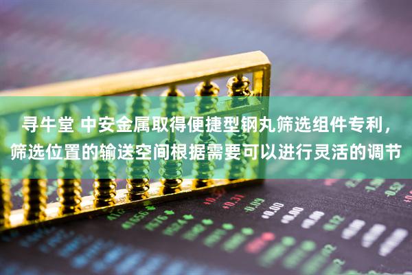 寻牛堂 中安金属取得便捷型钢丸筛选组件专利，筛选位置的输送空间根据需要可以进行灵活的调节