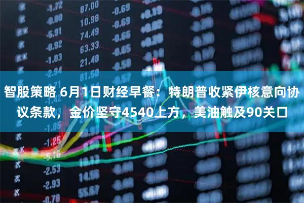 智股策略 6月1日财经早餐：特朗普收紧伊核意向协议条款，金价坚守4540上方，美油触及90关口