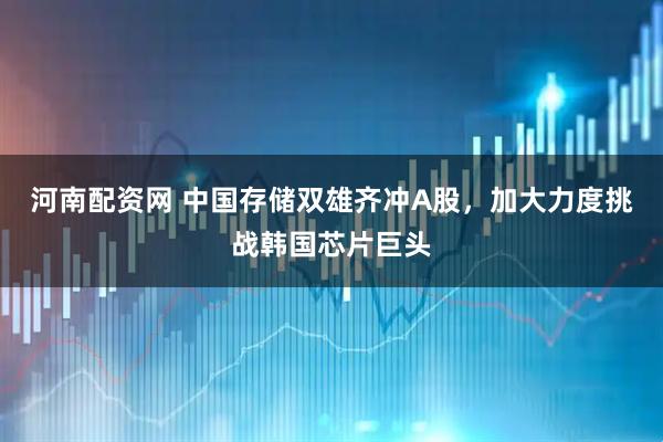 河南配资网 中国存储双雄齐冲A股，加大力度挑战韩国芯片巨头