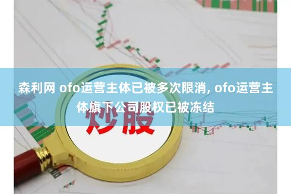 森利网 ofo运营主体已被多次限消, ofo运营主体旗下公司股权已被冻结